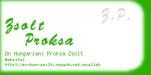 zsolt proksa business card
